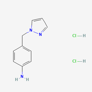 molecular formula C10H13Cl2N3 B1451243 4-Pyrazol-1-ylmethyl-phenylamine dihydrochloride CAS No. 1185134-73-9