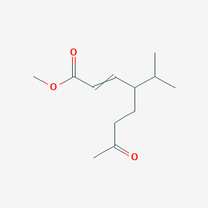 molecular formula C12H20O3 B14512478 Methyl 7-oxo-4-(propan-2-yl)oct-2-enoate CAS No. 63551-29-1