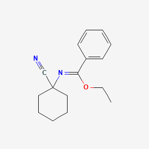 molecular formula C16H20N2O B14512492 Ethyl N-(1-cyanocyclohexyl)benzenecarboximidate CAS No. 62722-90-1