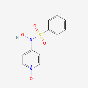 molecular formula C11H10N2O4S B14512517 N-Hydroxy-N-(1-oxo-1lambda~5~-pyridin-4-yl)benzenesulfonamide CAS No. 63064-04-0