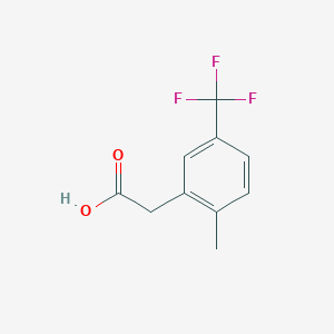 molecular formula C10H9F3O2 B1451253 2-Methyl-5-(trifluoromethyl)phenylacetic acid CAS No. 1000517-01-0