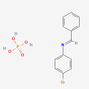 molecular formula C13H13BrNO4P B14512543 N-(4-bromophenyl)-1-phenylmethanimine;phosphoric acid CAS No. 62729-84-4