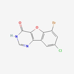 molecular formula C10H4BrClN2O2 B1451256 6-bromo-8-chloro[1]benzofuro[3,2-d]pyrimidin-4(3H)-one CAS No. 2251053-06-0