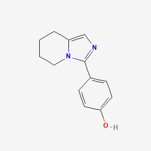 molecular formula C13H14N2O B1451262 4-{5H,6H,7H,8H-imidazo[1,5-a]pyridin-3-yl}phenol CAS No. 1803592-50-8