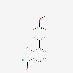 B1451264 4'-Ethoxy-2-fluorobiphenyl-3-carbaldehyde CAS No. 2138184-59-3