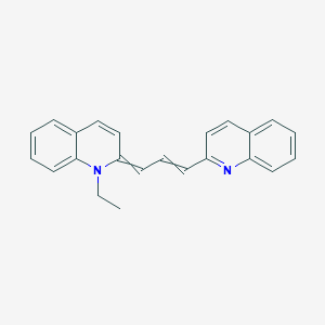 molecular formula C23H20N2 B14512682 2-[3-(1-Ethylquinolin-2(1H)-ylidene)prop-1-en-1-yl]quinoline CAS No. 62556-06-3