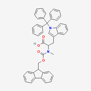 molecular formula C46H38N2O4 B1451269 Fmoc-N-Me-Trp(Trt)-OH CAS No. 2044710-15-6