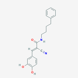 molecular formula C20H20N2O3 B145127 Tyrphostin B56 CAS No. 133550-41-1