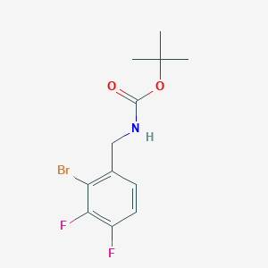 molecular formula C12H14BrF2NO2 B1451272 tert-Butyl 2-bromo-3,4-difluorobenzylcarbamate CAS No. 2231675-56-0