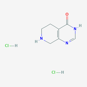 molecular formula C7H11Cl2N3O B1451274 5,6,7,8-Tetrahydropyrido[3,4-d]pyrimidin-4(3H)-one dihydrochloride CAS No. 1803605-94-8