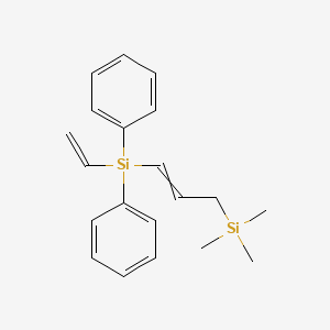 molecular formula C20H26Si2 B14512745 Ethenyl(diphenyl)[3-(trimethylsilyl)prop-1-en-1-yl]silane CAS No. 63453-14-5
