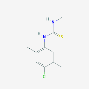 molecular formula C10H13ClN2S B14512753 N-(4-Chloro-2,5-dimethylphenyl)-N'-methylthiourea CAS No. 62616-60-8