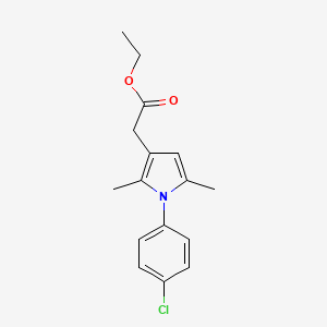 molecular formula C16H18ClNO2 B14512755 Ethyl [1-(4-chlorophenyl)-2,5-dimethyl-1H-pyrrol-3-yl]acetate CAS No. 63233-41-0