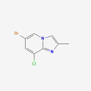molecular formula C8H6BrClN2 B1451278 6-Bromo-8-chloro-2-methylimidazo[1,2-a]pyridine CAS No. 2301832-06-2