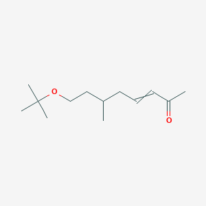 molecular formula C13H24O2 B14512785 8-tert-Butoxy-6-methyloct-3-en-2-one CAS No. 62581-35-5