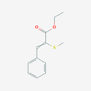 molecular formula C12H14O2S B14512802 Ethyl 2-(methylsulfanyl)-3-phenylprop-2-enoate CAS No. 63546-59-8