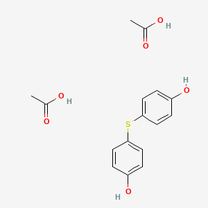 molecular formula C16H18O6S B14512818 Acetic acid;4-(4-hydroxyphenyl)sulfanylphenol CAS No. 63449-96-7