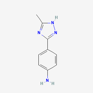 molecular formula C9H10N4 B1451282 4-(5-Methyl-4H-[1,2,4]triazol-3-YL)-phenylamine CAS No. 518065-43-5