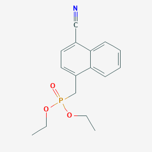 molecular formula C16H18NO3P B14512826 Diethyl [(4-cyanonaphthalen-1-yl)methyl]phosphonate CAS No. 62855-45-2