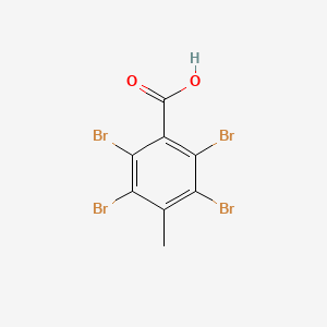molecular formula C8H4Br4O2 B14512843 Benzoic acid, 2,3,5,6-tetrabromo-4-methyl- CAS No. 63165-47-9