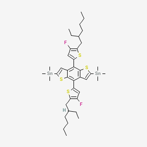 molecular formula C40H56F2S4Sn2 B1451285 (4,8-双(5-(2-乙基己基)-4-氟噻吩-2-基)苯并[1,2-b:4,5-b']二噻吩-2,6-二基)双(三甲基锡烷) CAS No. 1514905-25-9