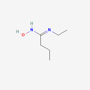 molecular formula C6H14N2O B14512852 Butanimidamide, N-ethyl-N'-hydroxy- CAS No. 62626-16-8