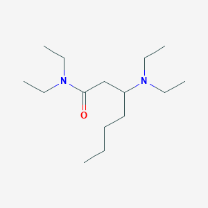 molecular formula C15H32N2O B14512855 3-(Diethylamino)-N,N-diethylheptanamide CAS No. 62682-88-6