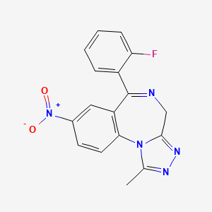 molecular formula C17H12FN5O2 B1451286 氟硝安定 CAS No. 2243815-18-9