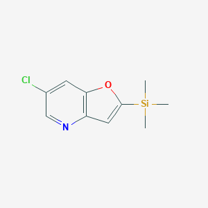 molecular formula C10H12ClNOSi B1451288 6-Chloro-2-(trimethylsilyl)furo[3,2-b]pyridine CAS No. 1186310-77-9