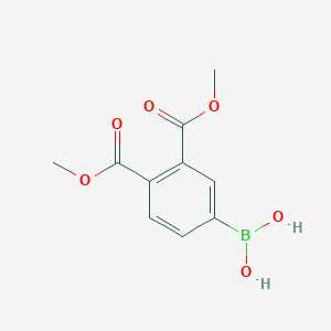molecular formula C10H11BO6 B1451295 (3,4-Bis(methoxycarbonyl)phenyl)boronic acid CAS No. 1072951-51-9