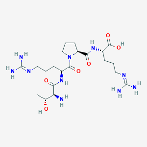 molecular formula C21H40N10O6 B14512950 L-Threonyl-N~5~-(diaminomethylidene)-L-ornithyl-L-prolyl-N~5~-(diaminomethylidene)-L-ornithine CAS No. 63107-24-4