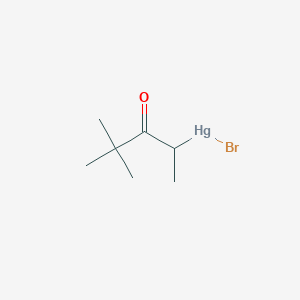 molecular formula C7H13BrHgO B14512961 Bromo(4,4-dimethyl-3-oxopentan-2-yl)mercury CAS No. 62942-37-4