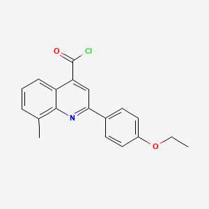 molecular formula C19H16ClNO2 B1451298 2-(4-乙氧基苯基)-8-甲基喹啉-4-甲酰氯 CAS No. 1160254-49-8