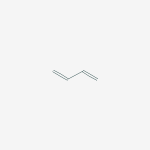 molecular formula C4H6<br>CH2=(CH)2=CH2<br>CH2CHCHCH2<br>C4H6 B145130 1,3-Butadiene CAS No. 130983-70-9