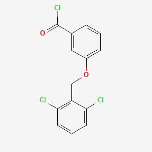 molecular formula C14H9Cl3O2 B1451300 3-[(2,6-二氯苄基)氧基]苯甲酰氯 CAS No. 221242-56-4