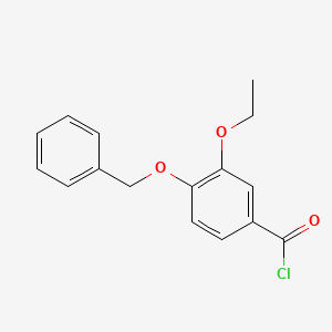 molecular formula C16H15ClO3 B1451301 4-(苄氧基)-3-乙氧基苯甲酰氯 CAS No. 1160259-98-2