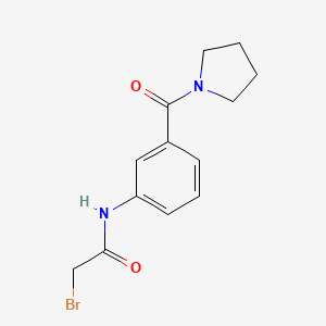 molecular formula C13H15BrN2O2 B1451302 2-Bromo-N-[3-(1-pyrrolidinylcarbonyl)phenyl]-acetamide CAS No. 1138443-25-0