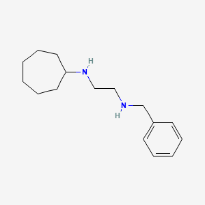 molecular formula C16H26N2 B14513029 N~1~-Benzyl-N~2~-cycloheptylethane-1,2-diamine CAS No. 62730-97-6