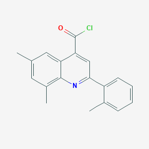 molecular formula C19H16ClNO B1451304 6,8-二甲基-2-(2-甲苯基)喹啉-4-甲酰氯 CAS No. 1160254-89-6