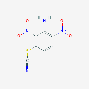 molecular formula C7H4N4O4S B14513046 3-Amino-2,4-dinitrophenyl thiocyanate CAS No. 63014-55-1