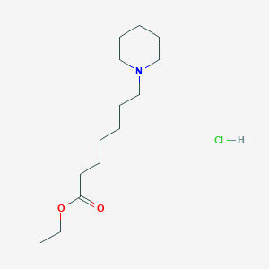 molecular formula C14H28ClNO2 B14513051 Ethyl 7-piperidin-1-ylheptanoate;hydrochloride CAS No. 62522-35-4