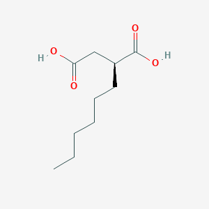 molecular formula C10H18O4 B14513065 Butanedioic acid, hexyl-, (S)- CAS No. 63163-10-0