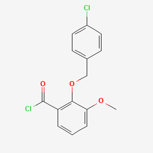 molecular formula C15H12Cl2O3 B1451312 2-[(4-氯苄基)氧基]-3-甲氧基苯甲酰氯 CAS No. 1160249-90-0