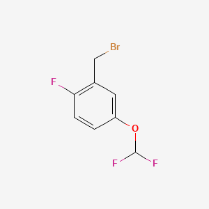 molecular formula C8H6BrF3O B1451316 5-(Difluoromethoxy)-2-fluorobenzyl bromide CAS No. 1017779-36-0