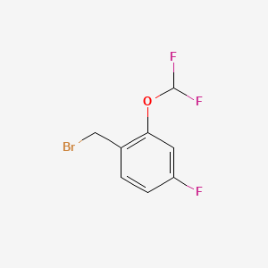 molecular formula C8H6BrF3O B1451317 1-(Bromomethyl)-2-(difluoromethoxy)-4-fluorobenzene CAS No. 1017779-42-8