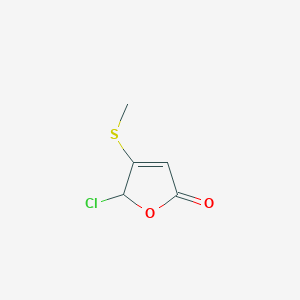 molecular formula C5H5ClO2S B14513178 5-Chloro-4-(methylsulfanyl)furan-2(5H)-one CAS No. 62674-31-1