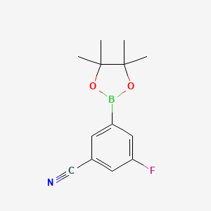 molecular formula C13H15BFNO2 B1451319 3-Fluoro-5-(4,4,5,5-tetramethyl-1,3,2-dioxaborolan-2-yl)benzonitrile CAS No. 935685-88-4