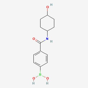 molecular formula C13H18BNO4 B1451320 4-(trans-4-Hydroxycyclohexylcarbamoyl)phenylboronic acid CAS No. 957062-70-3