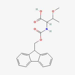 molecular formula C20H21NO5 B1451323 2-{[(9H-fluoren-9-ylmethoxy)carbonyl]amino}-3-methoxybutanoic acid CAS No. 1396995-62-2