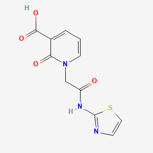 molecular formula C11H9N3O4S B1451325 2-Oxo-1-(thiazol-2-ylcarbamoylmethyl)-1,2-dihydro-pyridine-3-carboxylic acid CAS No. 1171917-16-0